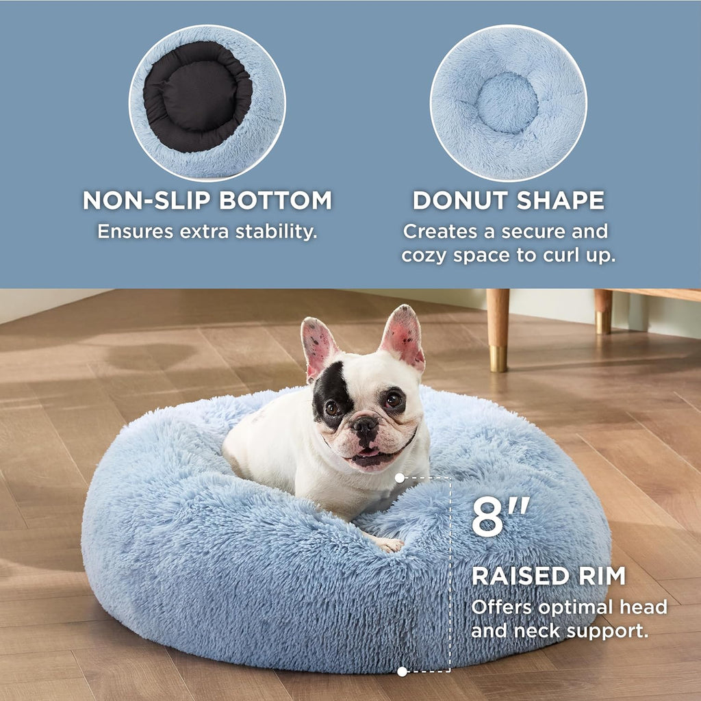 Bedsure Calming Small Dog Bed Donut Washable Cat＆Puppy Bed,23 inches