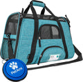 PetAmi Airline Approved Pet Carrier for Cats Small Dogs, Large Heather Blue