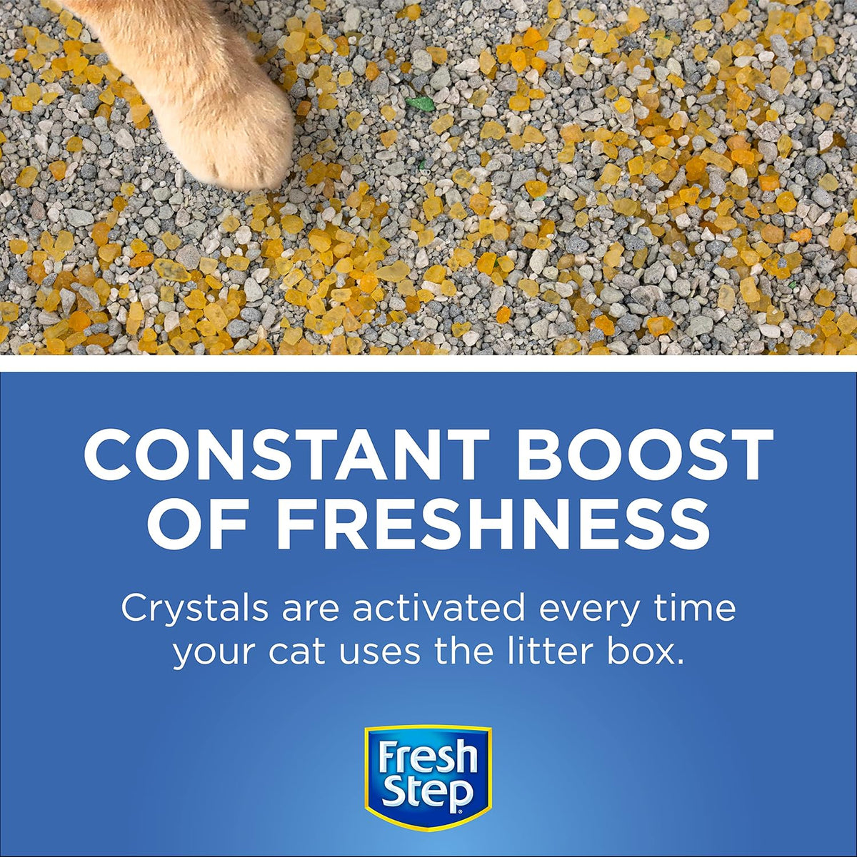 Fresh Step Cat Litter Crystals Deodorizer, Summer Breeze, 15 Oz, 6-Pack