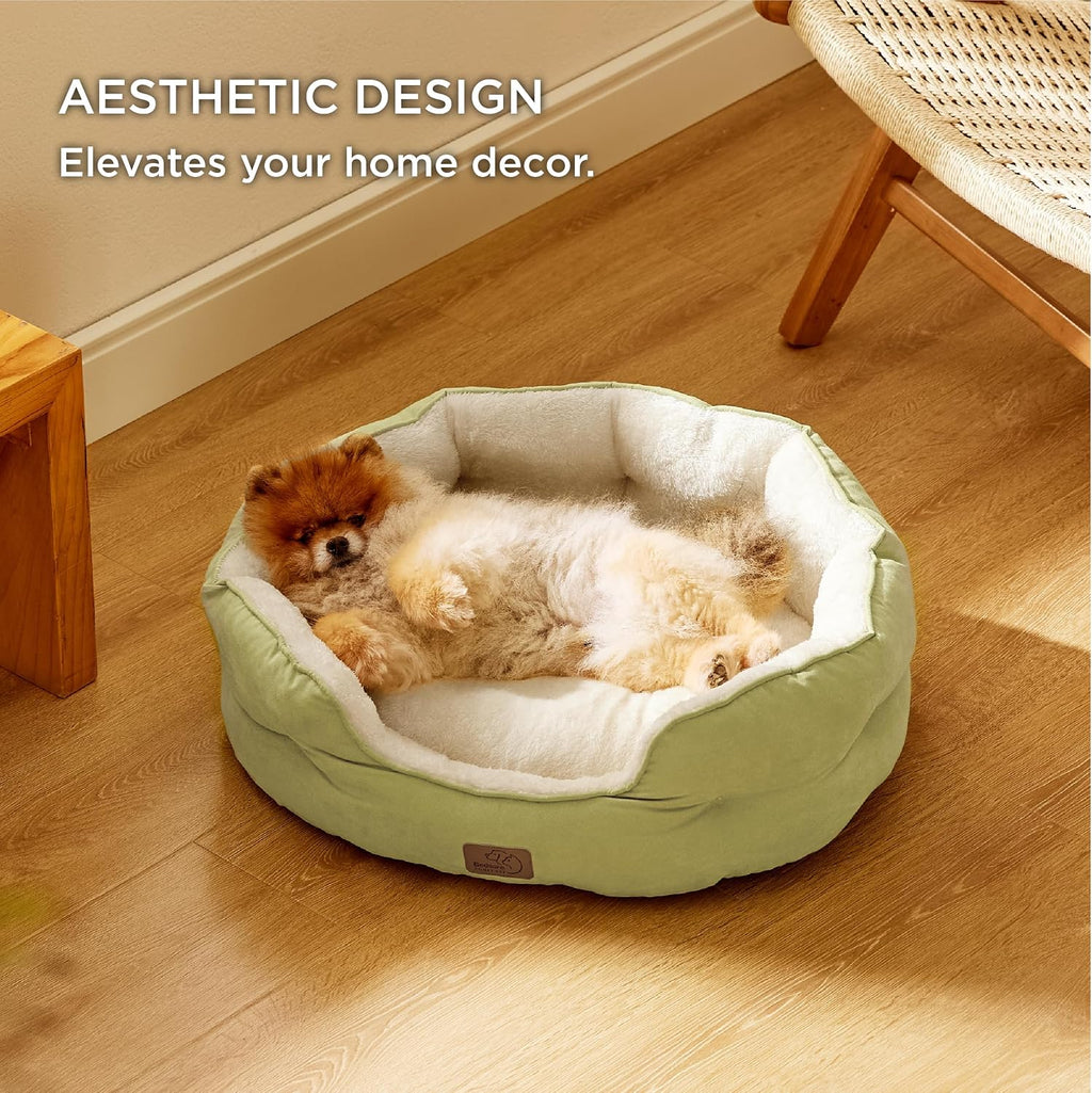 Bedsure Small Dog Bed Washable,Round Cat Beds for Indoor Cats,25in