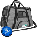 PetAmi Airline Approved Pet Carrier for Cats Small Dogs, Large Heather Gray