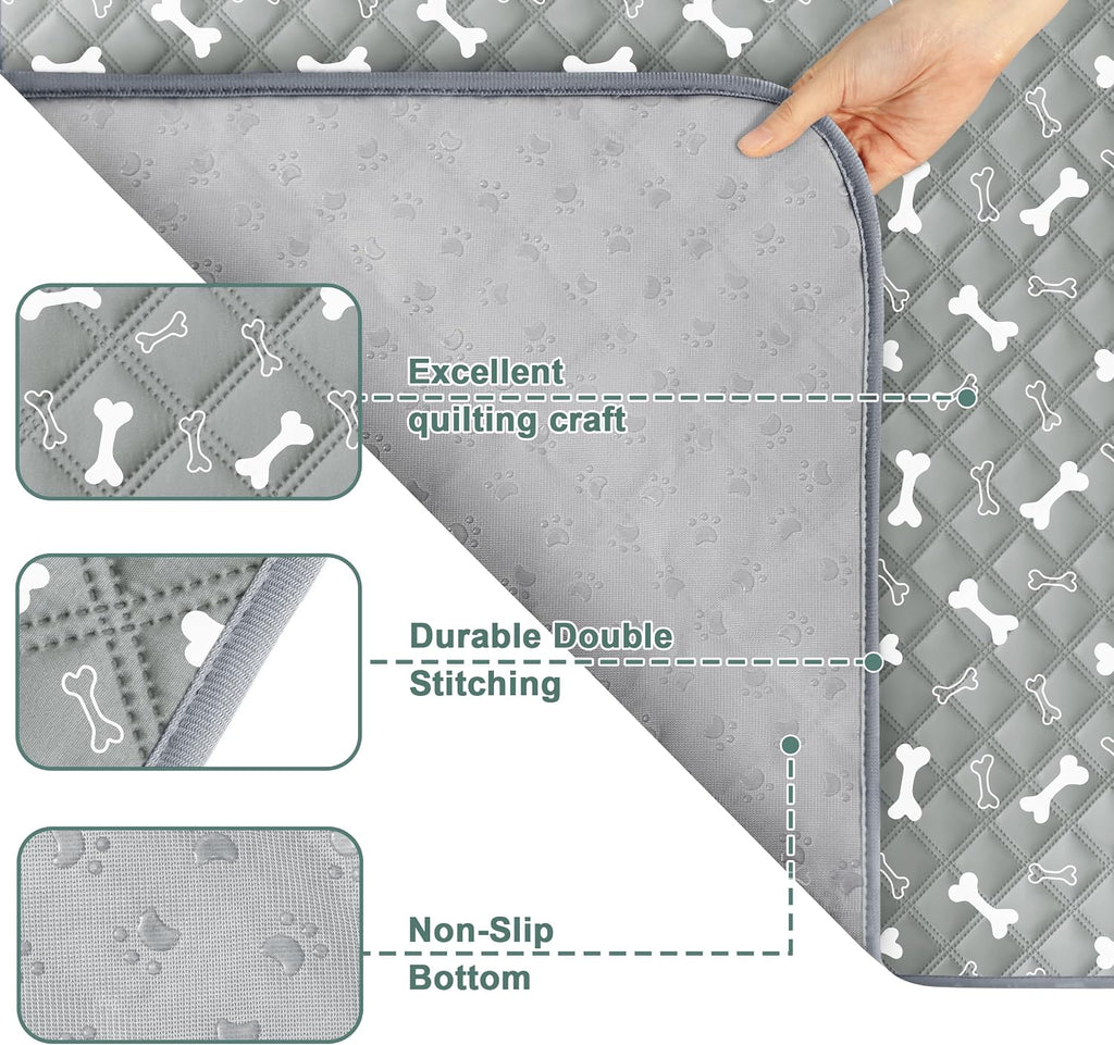 Eterish Reusable Washable Pee Pads for Dogs Large/Extra Large 36'' x 41'' 2 Pack, Absorbent Pet Puppy Dog Training Pads Non-Slip, Waterproof Whelping Potty Pads for Dogs Leak-Proof