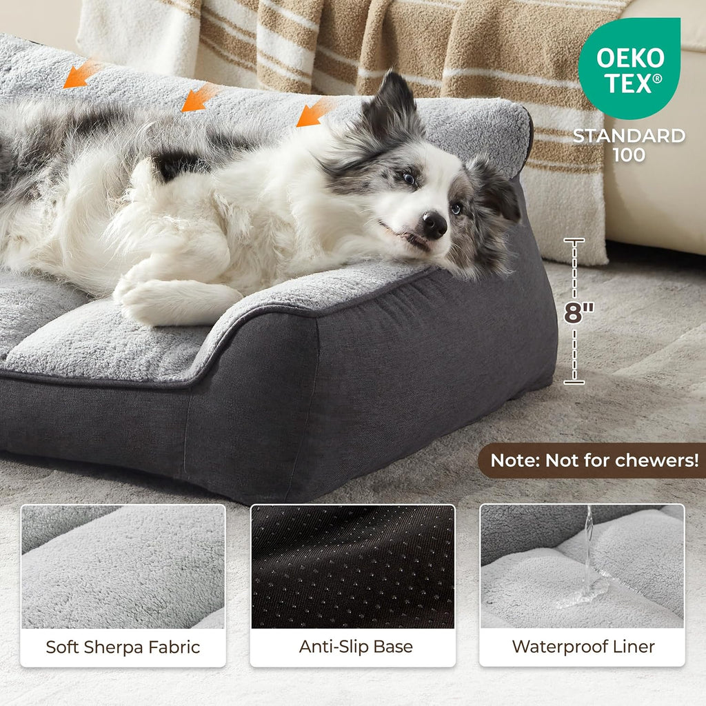 Extra Thick Orthopedic Bolster Dog Bed Medium Size Dogs