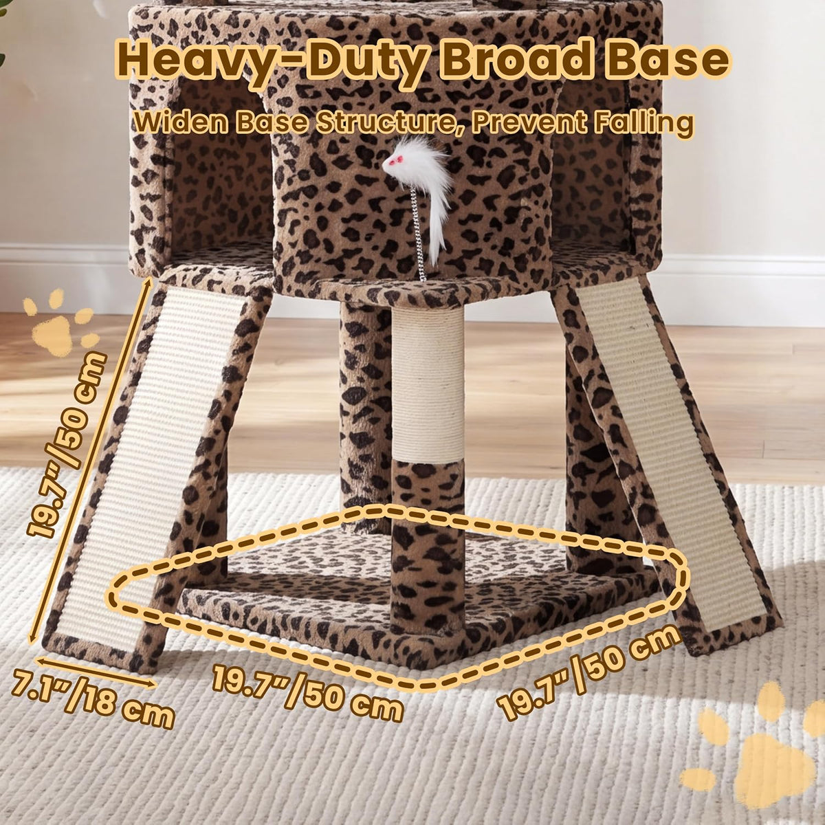 Cat Tree, 81.1" Tall Heavy Duty Cat Tower for Large Cats VCT032BW