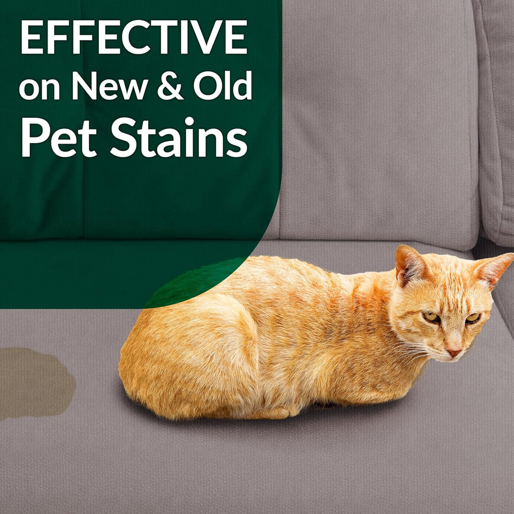 Simple Green Cat Stain & Odor Remover - Enzyme Cleaner for Urine, Feces, Blood, Vomit (32 oz Sprayer & 1 Gallon Refill)