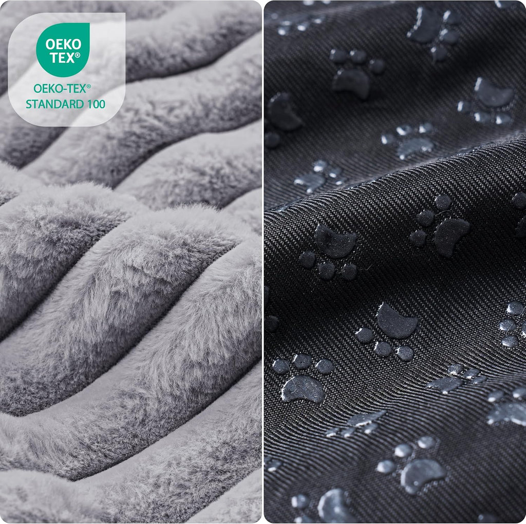 Orthopedic Large Dog Bed Furry Pet Bed, Washable Cover 48''X30''