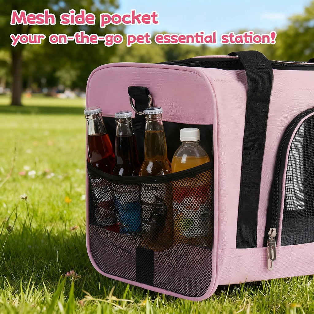 ROYPET Cat Carrier, Portable Pet Carrier Bag Pink