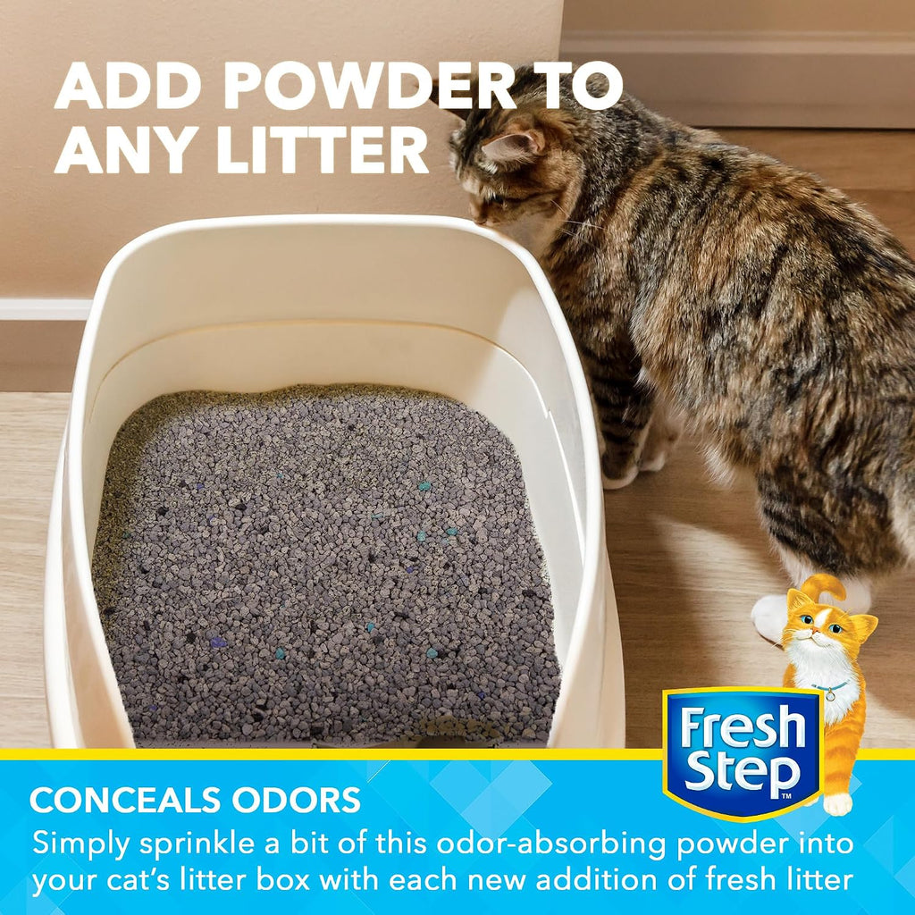 Fresh Step Charcoal Odor Eliminating Cat Litter Box Powder, 15 Oz, 6-Pack