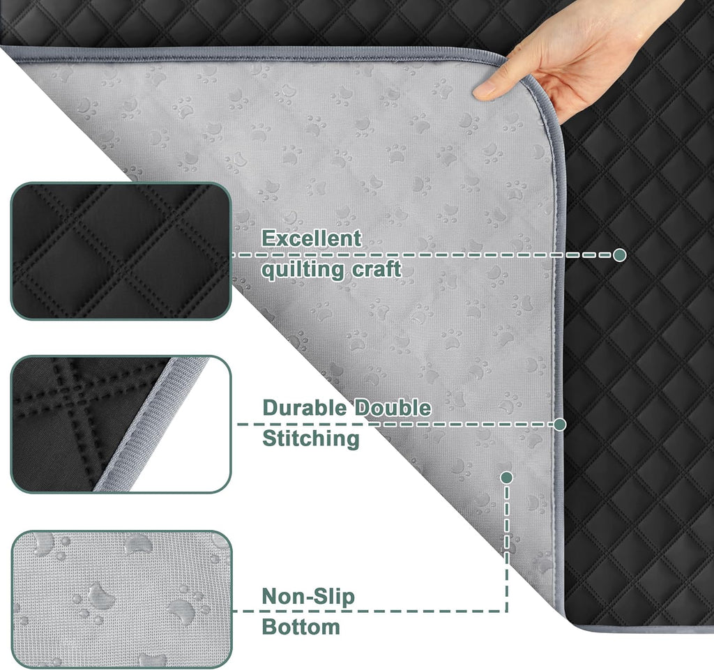 Eterish Reusable Washable Pee Pads for Dogs Large/Extra Large 36'' x 41'' 2 Pack, Absorbent Pet Puppy Dog Training Pads Non-Slip, Waterproof Whelping Potty Pads for Dogs Leak-Proof
