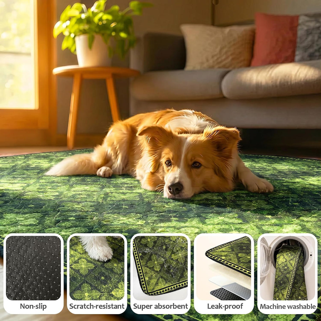 Washable Pee Pads for Dogs, Reusable Puppy Potty Training Pads, Ultra-Absorbent Thick Waterproof Leak-Proof Non-Slip Pads & Mat for Crate, Playpen, Floor, Whelping & Housebreaking , 2 Pack 48"x72"