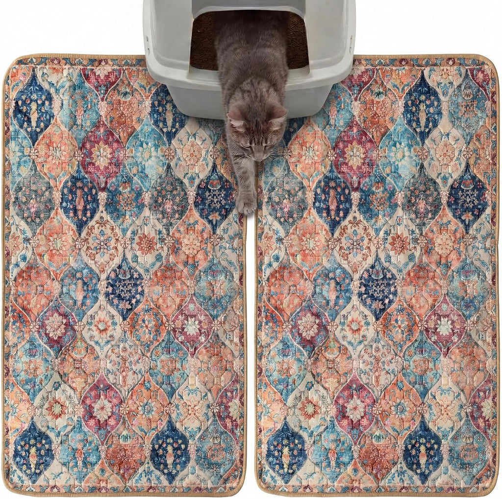 Hompet Reusable Pee Pads for Dogs, Non-Slip Washable Potty Pads for Floor 18x28 Inch Cream 2Pack