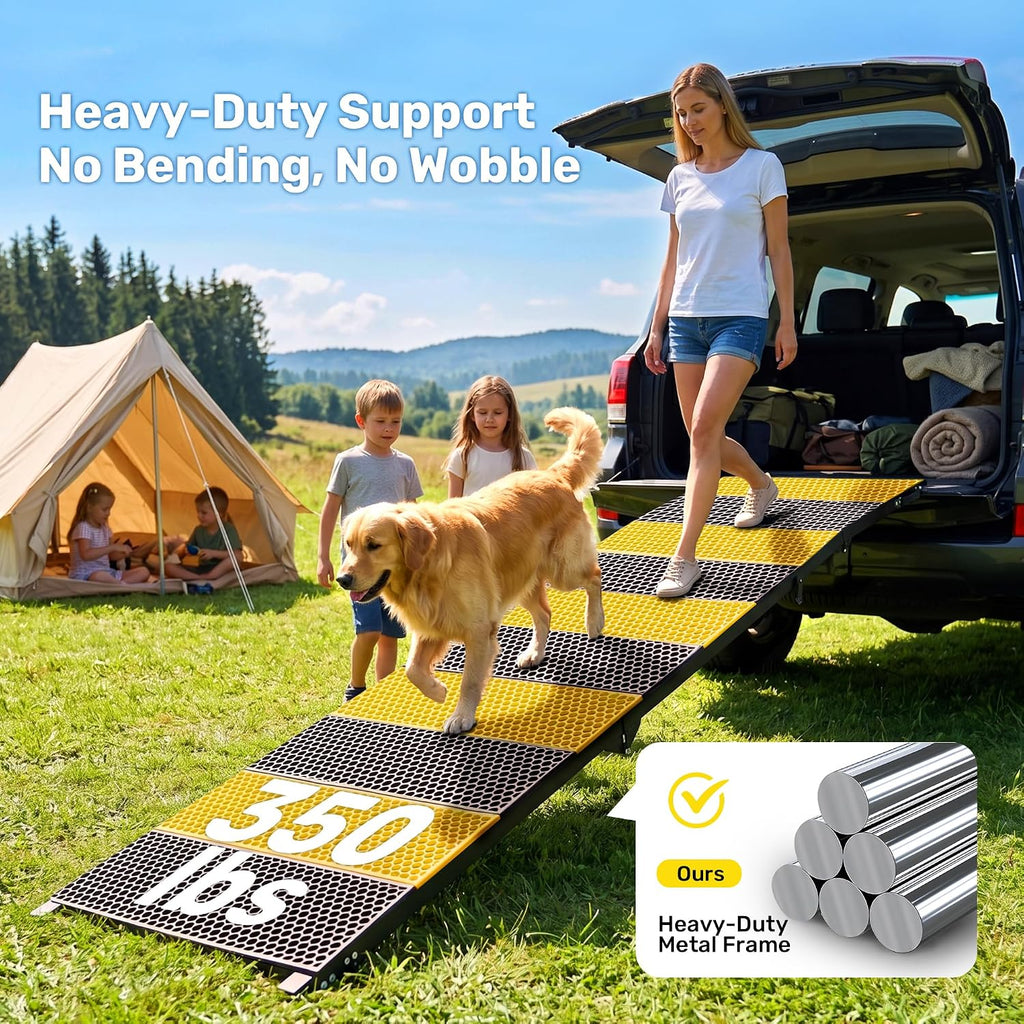 Heeyoo 71" Extra Long Dog Ramp for Car SUV Truck - 350Lbs Folding