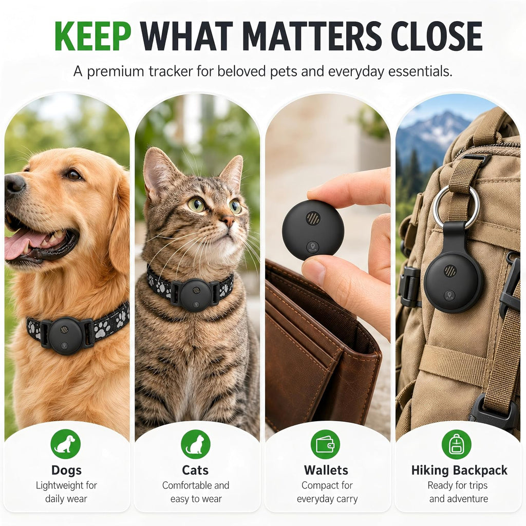 Dog Tracker, GPS Tracker for Dogs, No Monthly Fee, with Reflective Collar