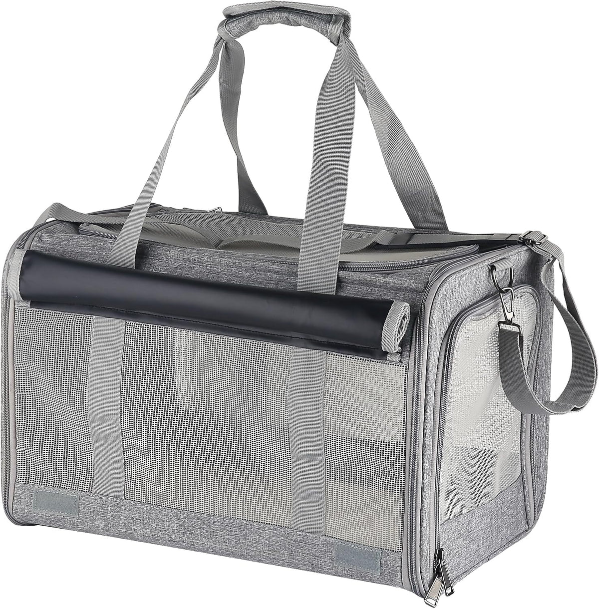 Large cat Carrier Pet Carrier Dog Carrier for Cats Dogs Soft Sided Cat Travel Carrier Airline Approved Rabbit Carrier Reptile Carrier Small Animal Carriers Kitten Carrier(Large Grey)