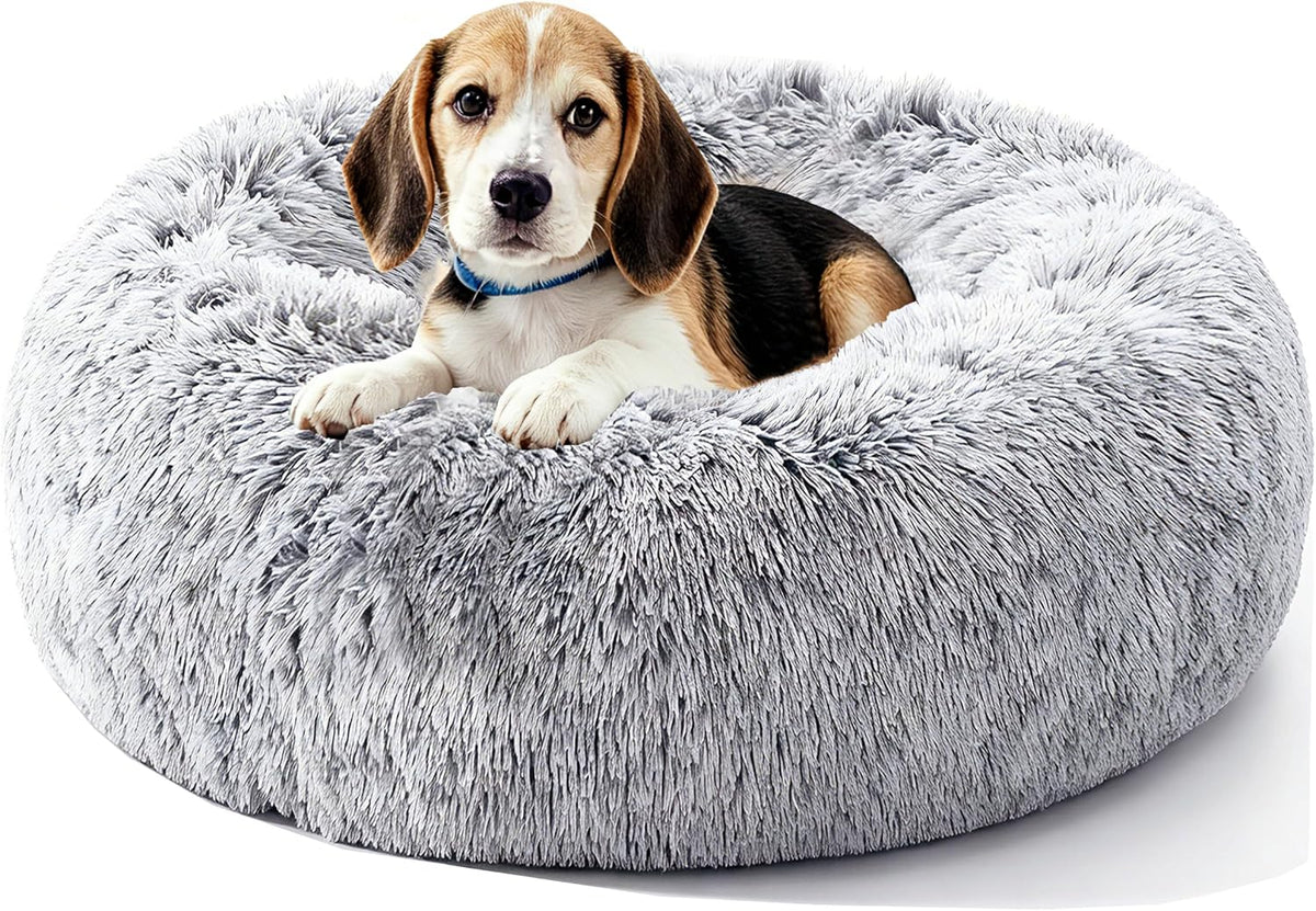 Dwanton Orthopedic Small Donut Dog Bed & Cat Bed, Gel Memory Foam, 24"