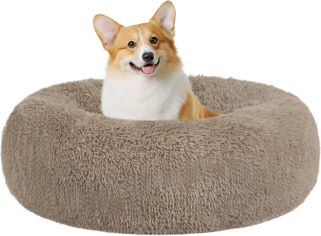 Dwanton Orthopedic Medium Donut Dog Bed, Gel Memory Foam, Washable, 28"