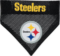 Pets First NFL DOG BANDANA - PITTSBURGH STEELERS REVERSIBLE PET BANDANA. 2 Sided Sports Bandana with a PREMIUM Embroidery TEAM LOGO, Large/X-Large. - 2 Sizes & 32 NFL Teams available