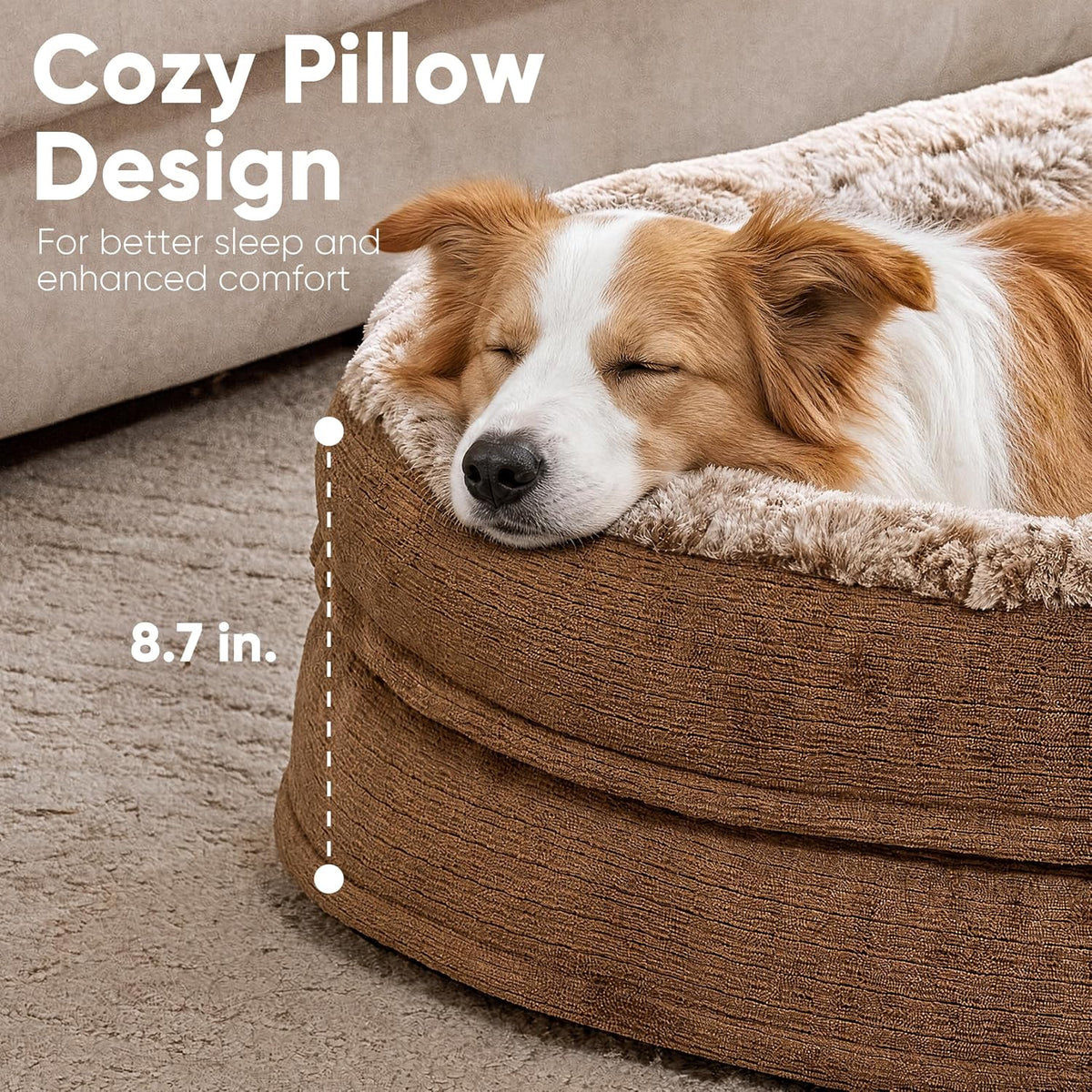 FUKUMARU Large Thickened Dog Couch Bed, Orthopedic, Waterproof & Washable