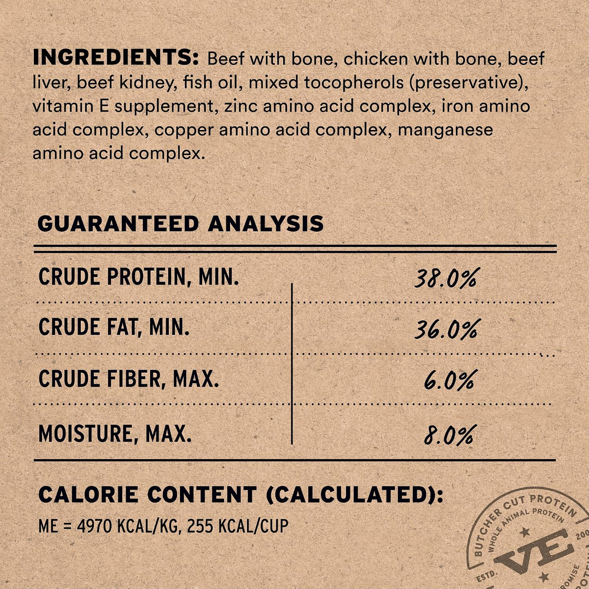 Vital Essentials Freeze Dried Cat Food, Beef & Chicken Mini Nibs, 8 oz Bag
