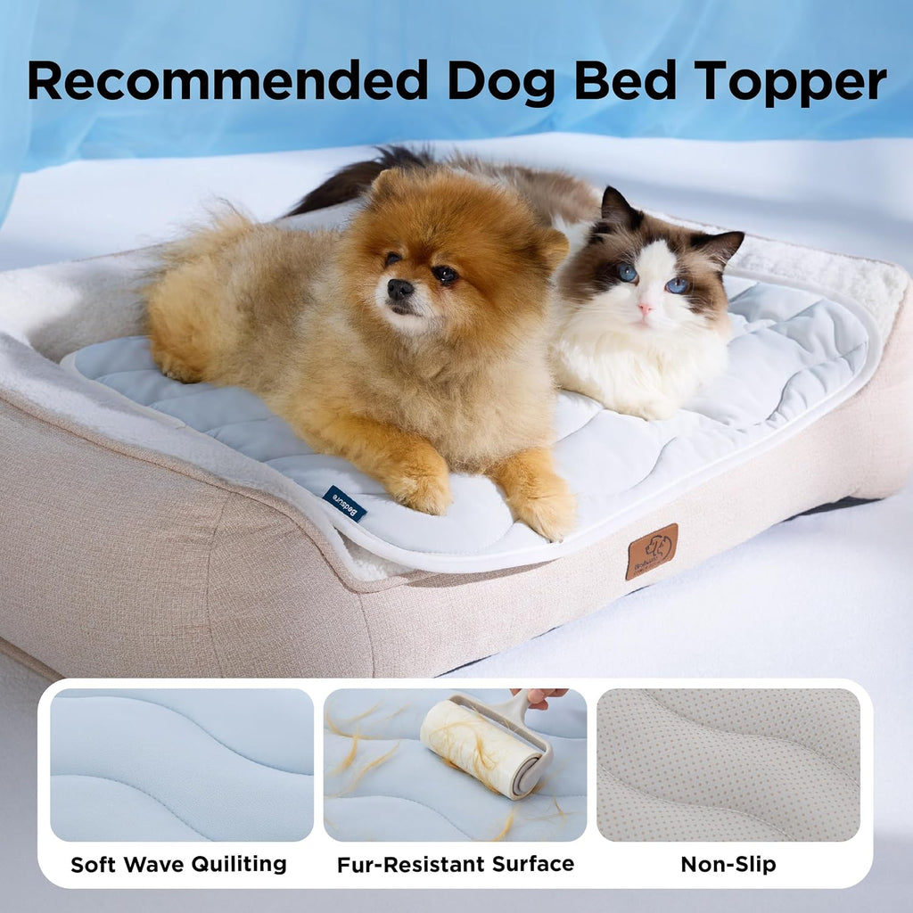 Bedsure Cooling Mat for Large Dogs,Washable Breathable QMax>0.4 Cool Fiber