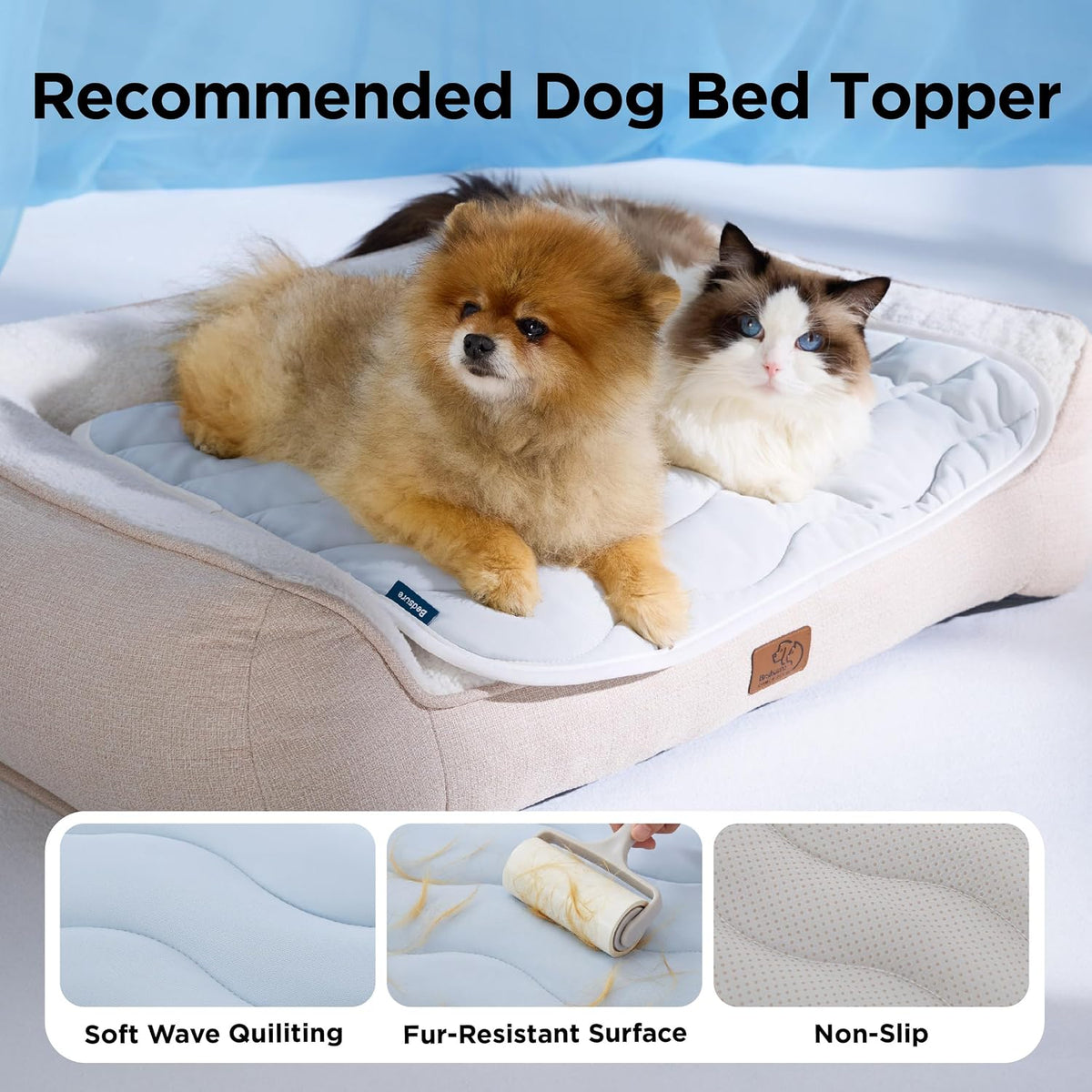 Bedsure Cooling Mat for Large Dogs,Washable Breathable QMax>0.4 Cool Fiber