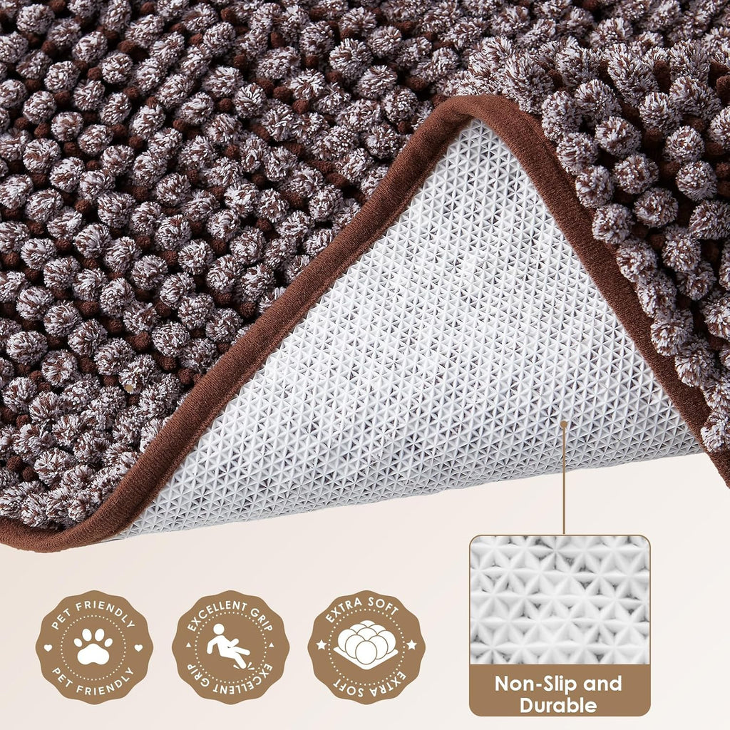 EHEYCIGA 60x24in.Super Absorbent Dog Door Mat for Muddy Paws Entryway Rug