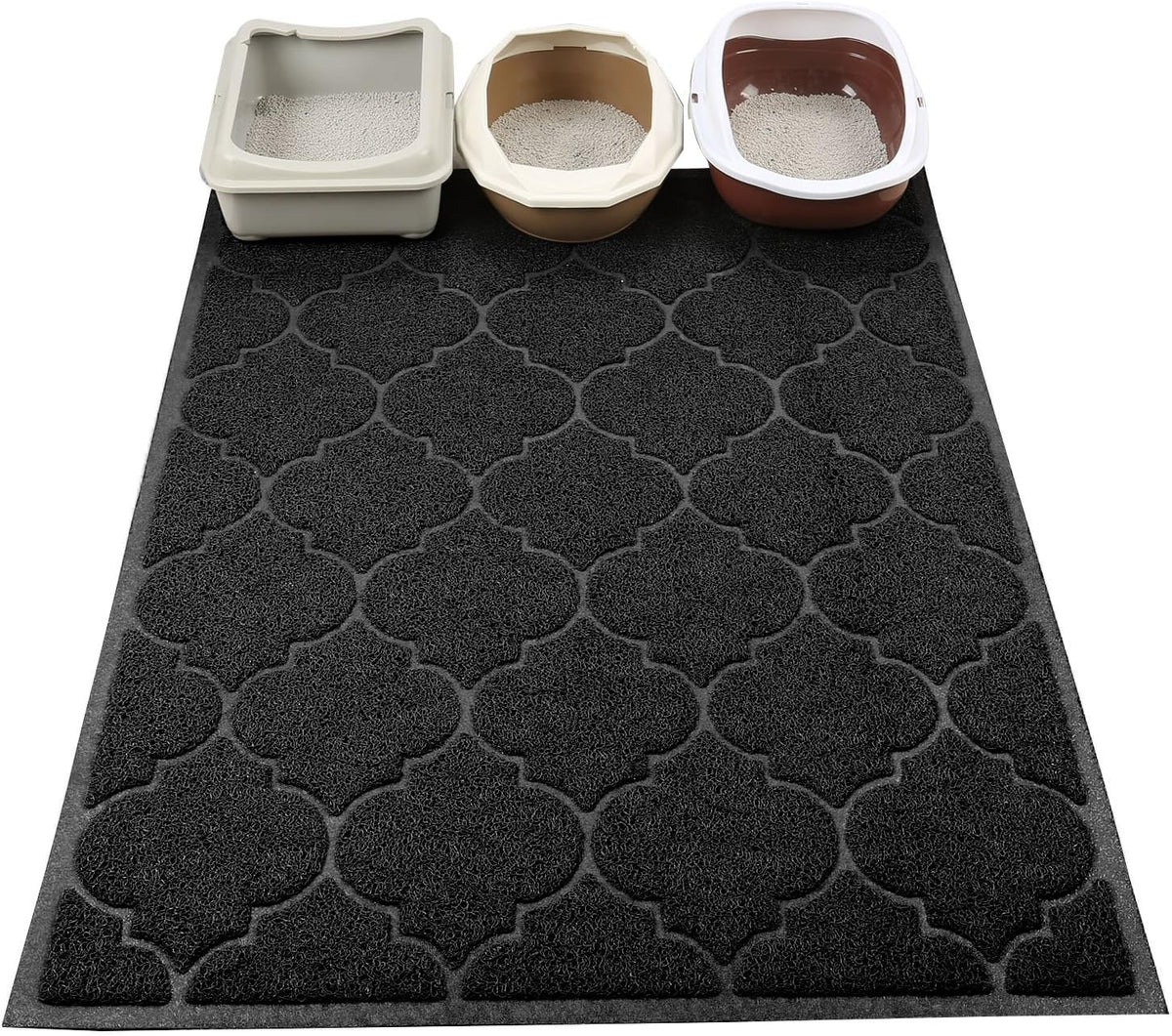 LittleTiger Cat Litter Mat, XL Super Size, Phthalate Free, Easy to Clean, 46x35 Inches, Durable, Soft on Paws, Large Litter Mat.