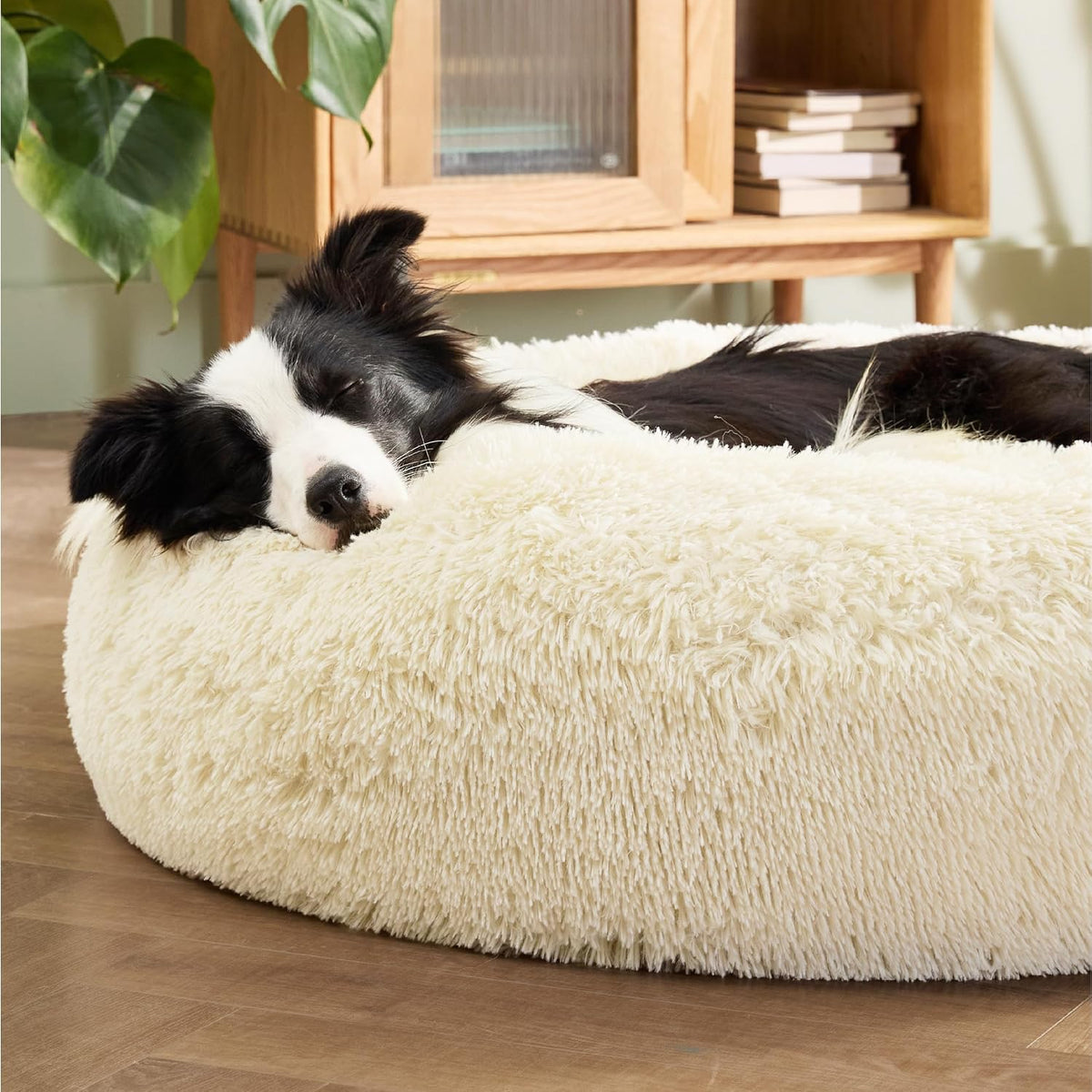 Bedsure Calming Dog Beds Large Sized Dog Donut Washable Pet Bed,36ins