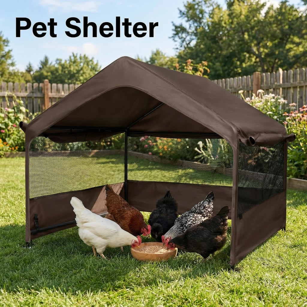 Outdoor Dog Tent, 4'x4'x3' Dog Shade House Shelter for Large Medium Pets