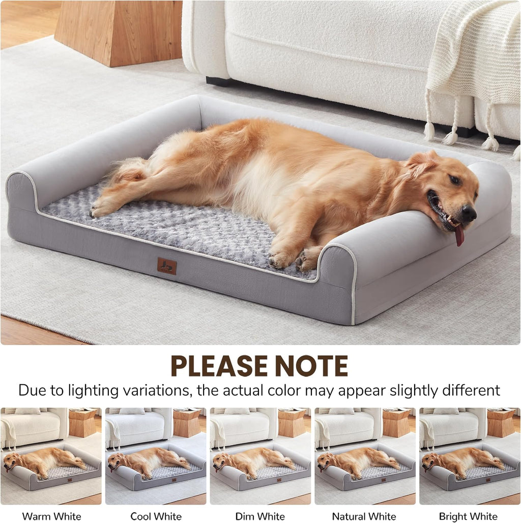 Orthopedic Large Dog Bed，Washable Dog Couch for XL Senior Dogs