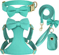 Beirui Cute Small Dog Harness Collar and Leash Set, Green,XS,Chest 13-28"