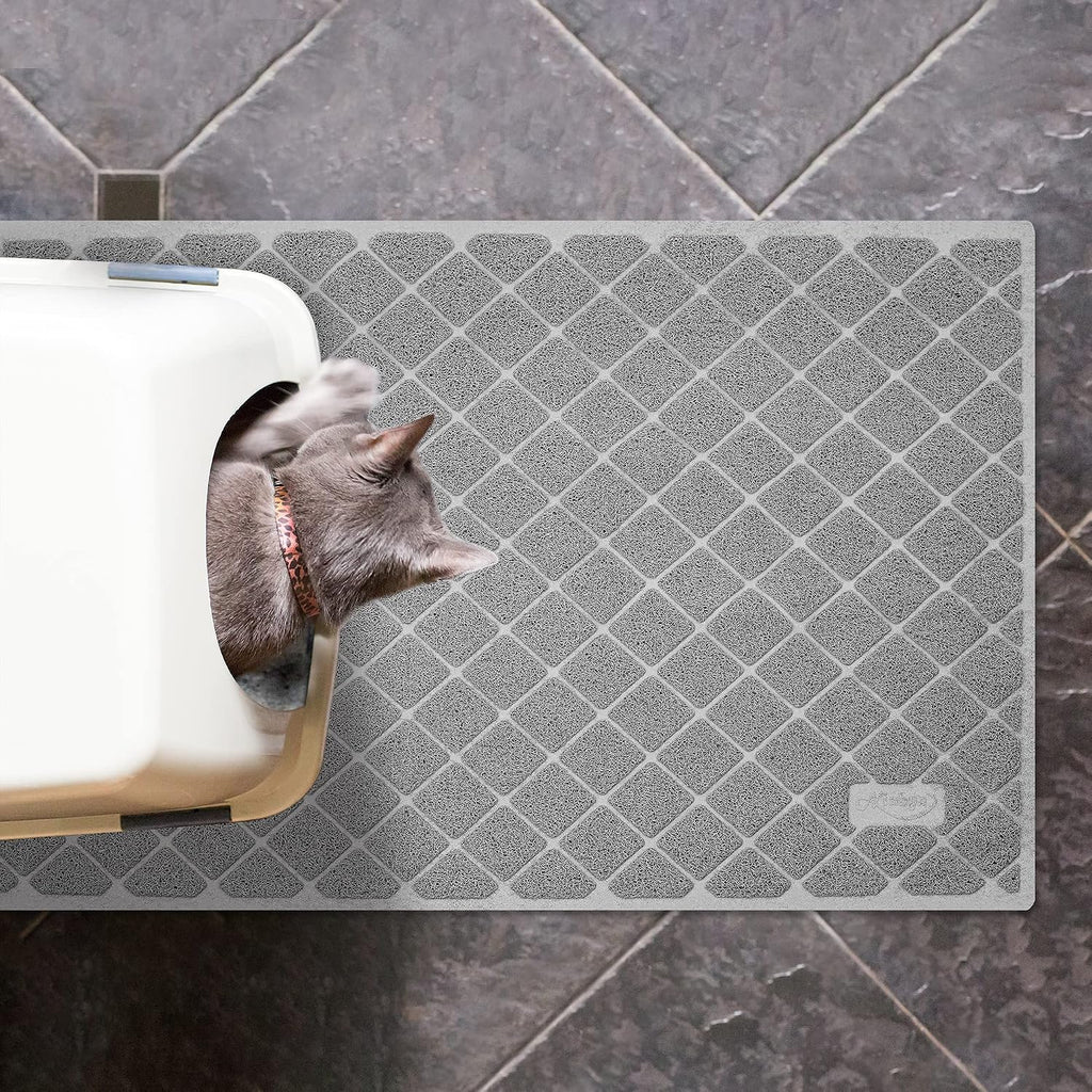 Niubya Premium Cat Litter Mat, 47" Long x 35" Wide, Non-Slip and Waterproof Design, Soft on Paws, Easy to Clean