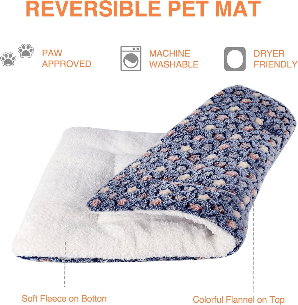 Mora Pets Dog Crate Pad Bed Ultra Soft Pet Mat Star Print Blue 23 x 18 Inch