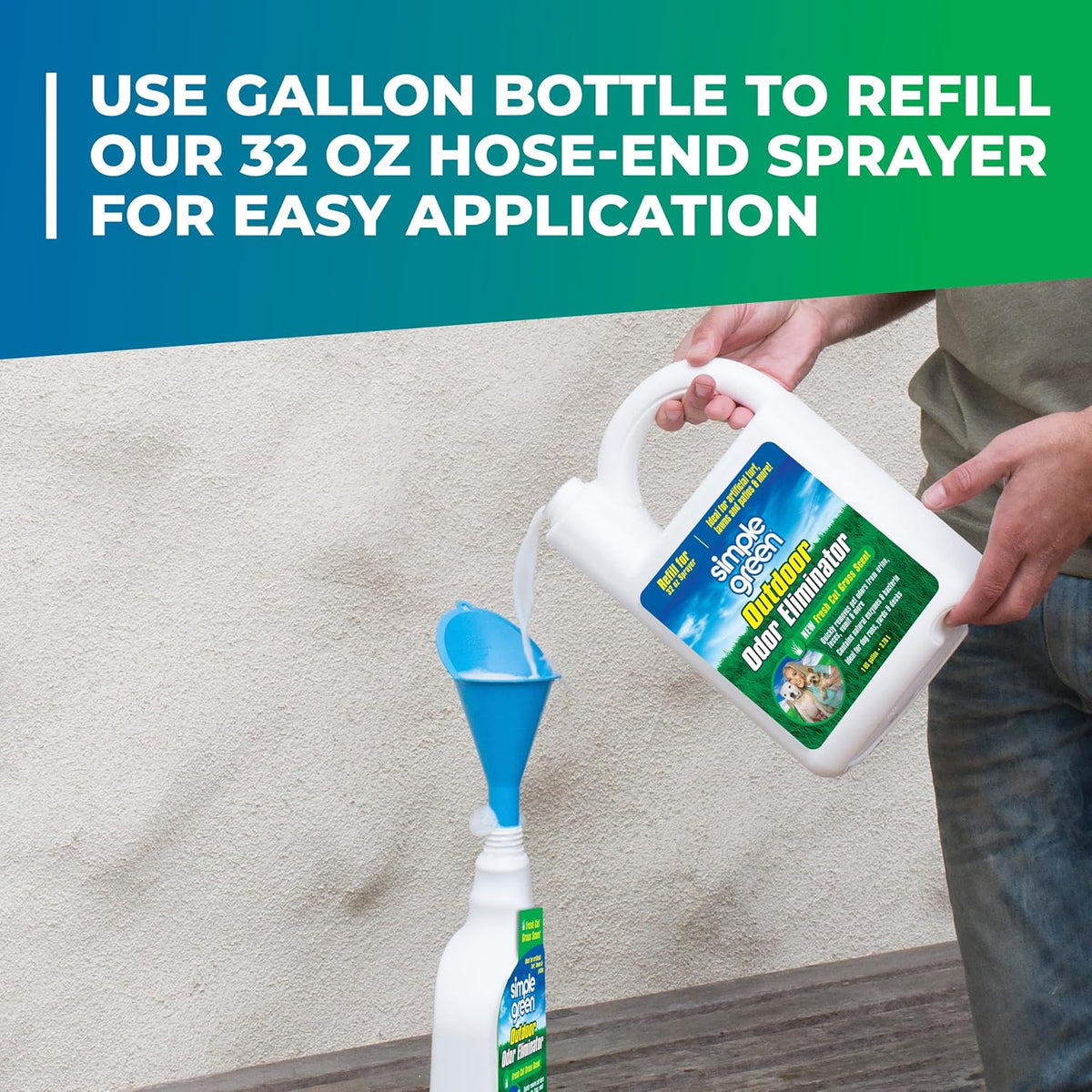 Simple Green Outdoor Odor Eliminator Fresh Cut Grass Scent 1 Gal + 32 oz
