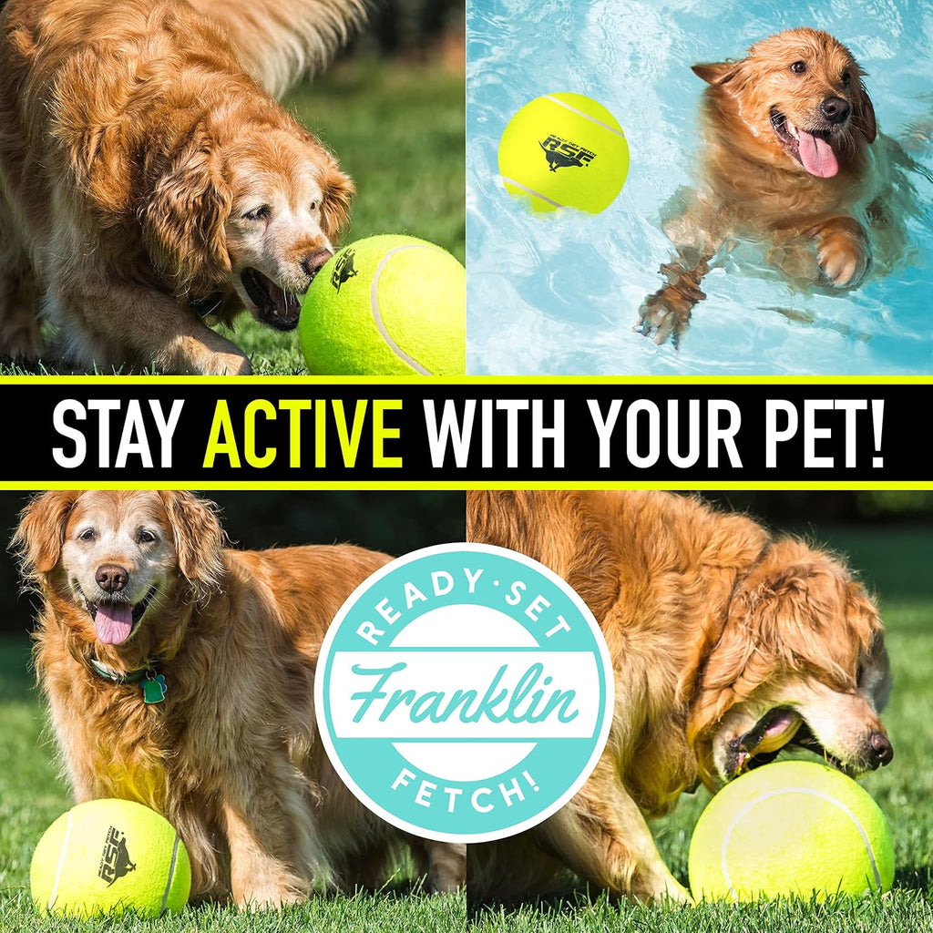 Franklin Sports Ready Set Fetch Oversized Dog Tennis Ball - 8.5"
