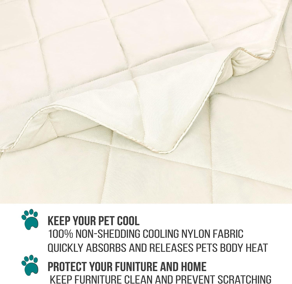 PetAmi Cooling Dog Blanket Lightweight Soft for Large Pet Cat 60x80 Beige