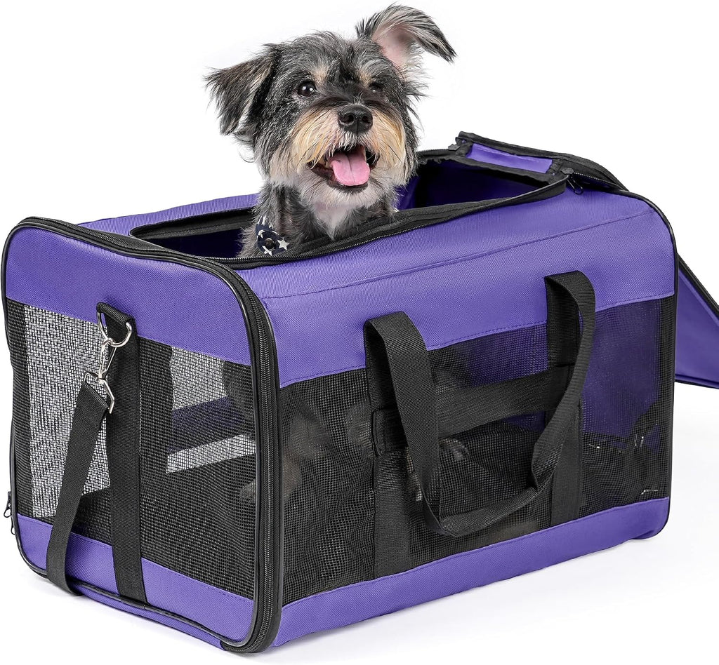 Conlun Dog Carrier Soft Sided, Large Cat Carrier,Purple L