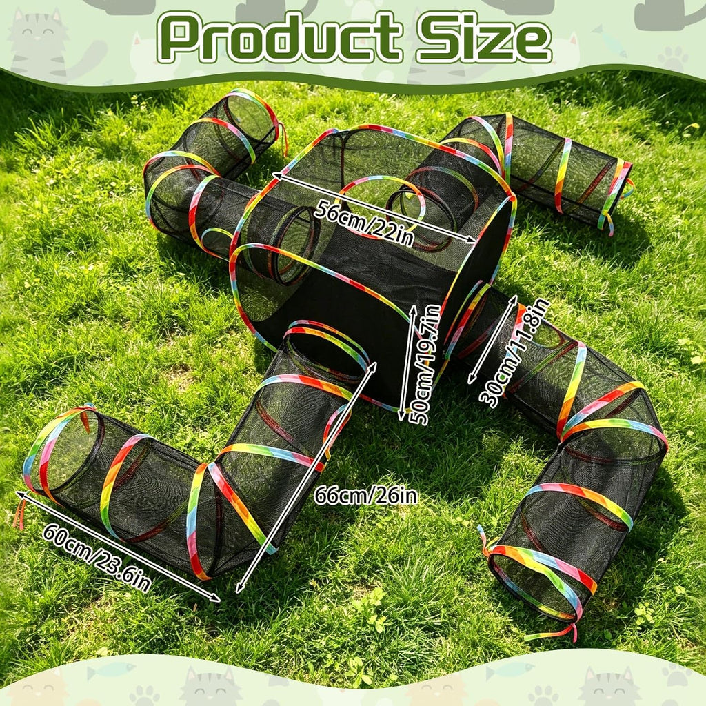 CypherX Cat Tunnel for Indoor Cats, Large Collapsible Cat Tube Toys