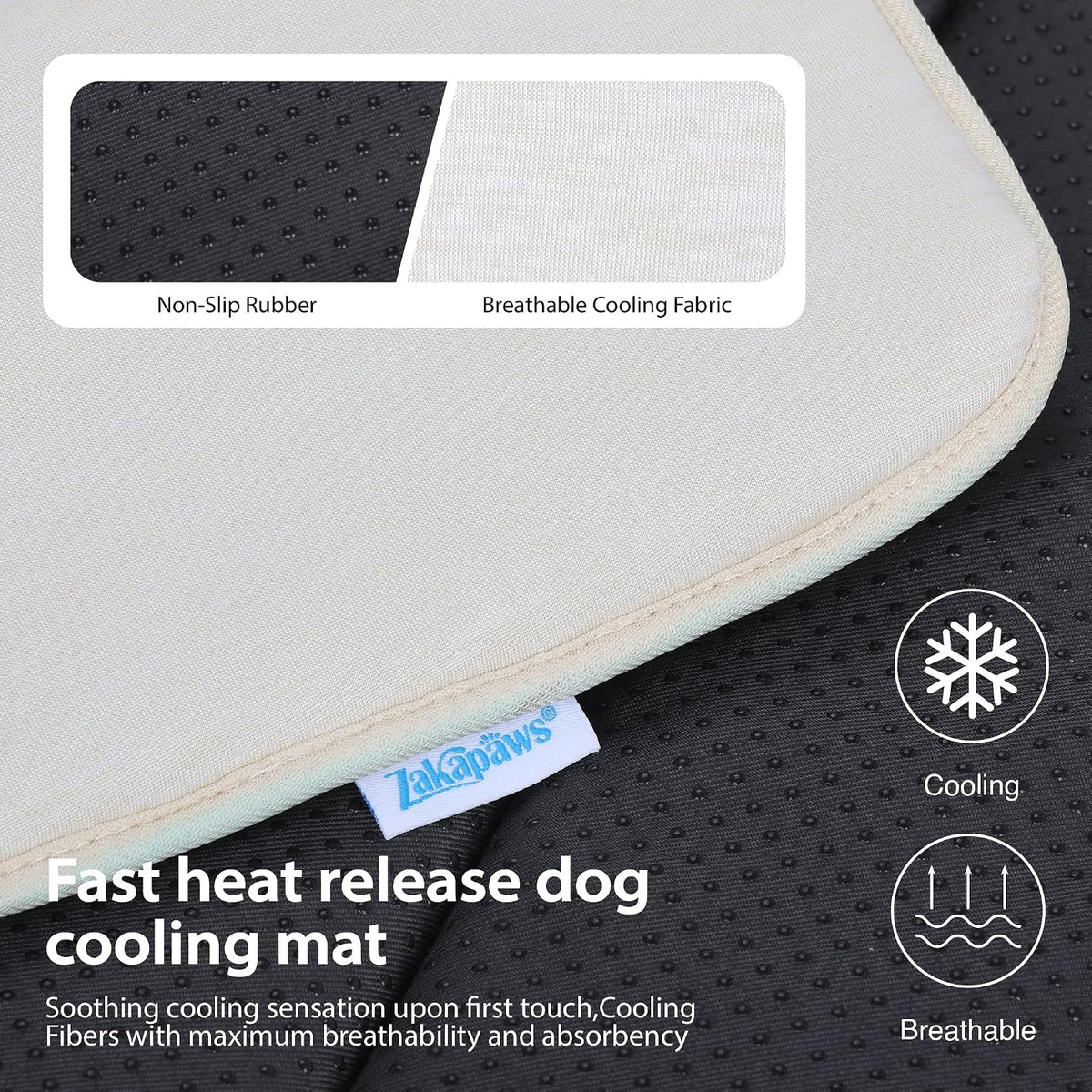 Dog Cooling Mat for Large Dogs, 41"x27" Memory Foam Pet Pad