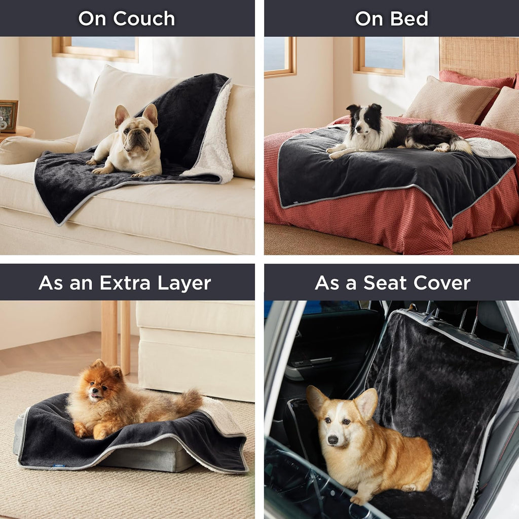 Bedsure Waterproof Dog Blankets for Medium Dogs Washable Soft Warm, 30"X40"