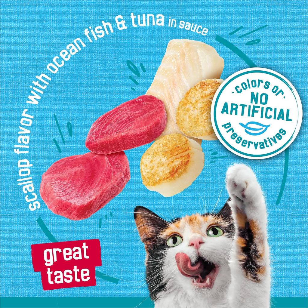 Purina Friskies Tasty Treasures Wet Cat Food, Scallop Flavor, (24) 5.5 oz