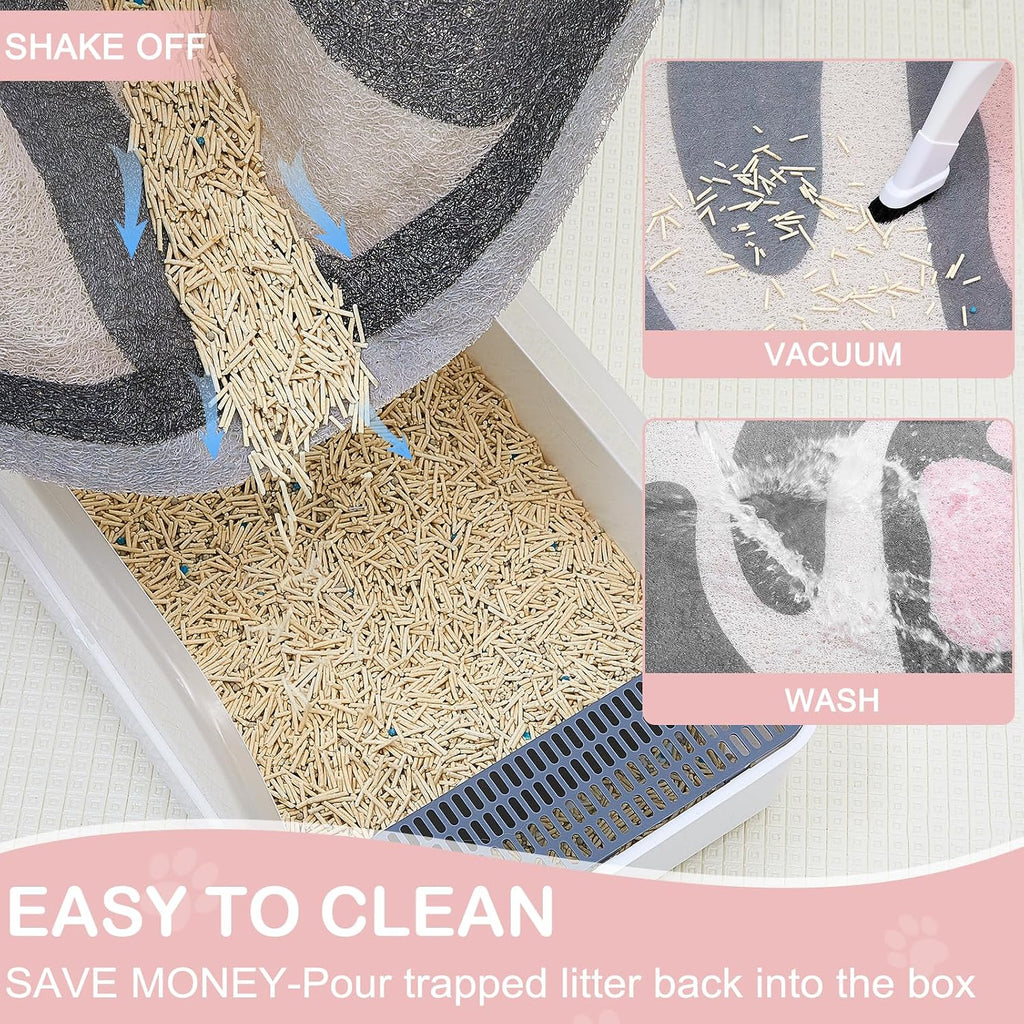 Unicorn Catcher Large Cat Litter Mat, 40"x30" Litter Trapping Mat
