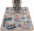 Hompet Cat Litter Mat 2 Pack, 48x72 Large Machine Washable Trapping Mats for Cats, Super Absorbent & Urine-Proof Cat Litter Box Mat for Floor, Waterproof & Non Slip Kitty Litter Rug