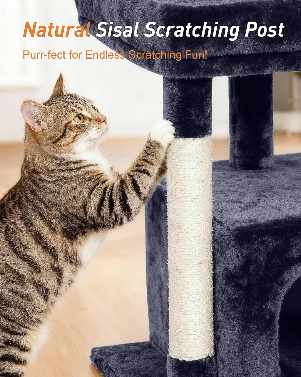 23.6" Cat Tree for Large Cat, 19 * 15.8 in Large Perch, Dark Gray