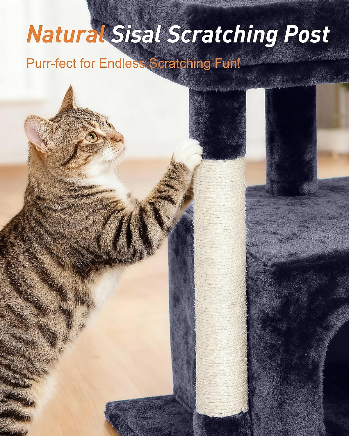 23.6" Cat Tree for Large Cat, 19 * 15.8 in Large Perch, Dark Gray