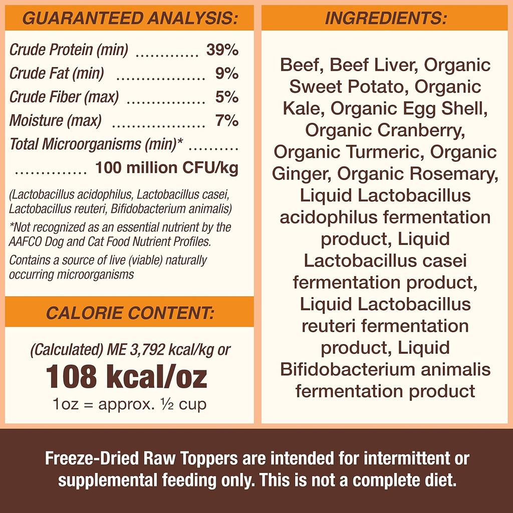 Primal Dog & Cat Food Toppers, Cupboard Cuts, Beef, 18 oz