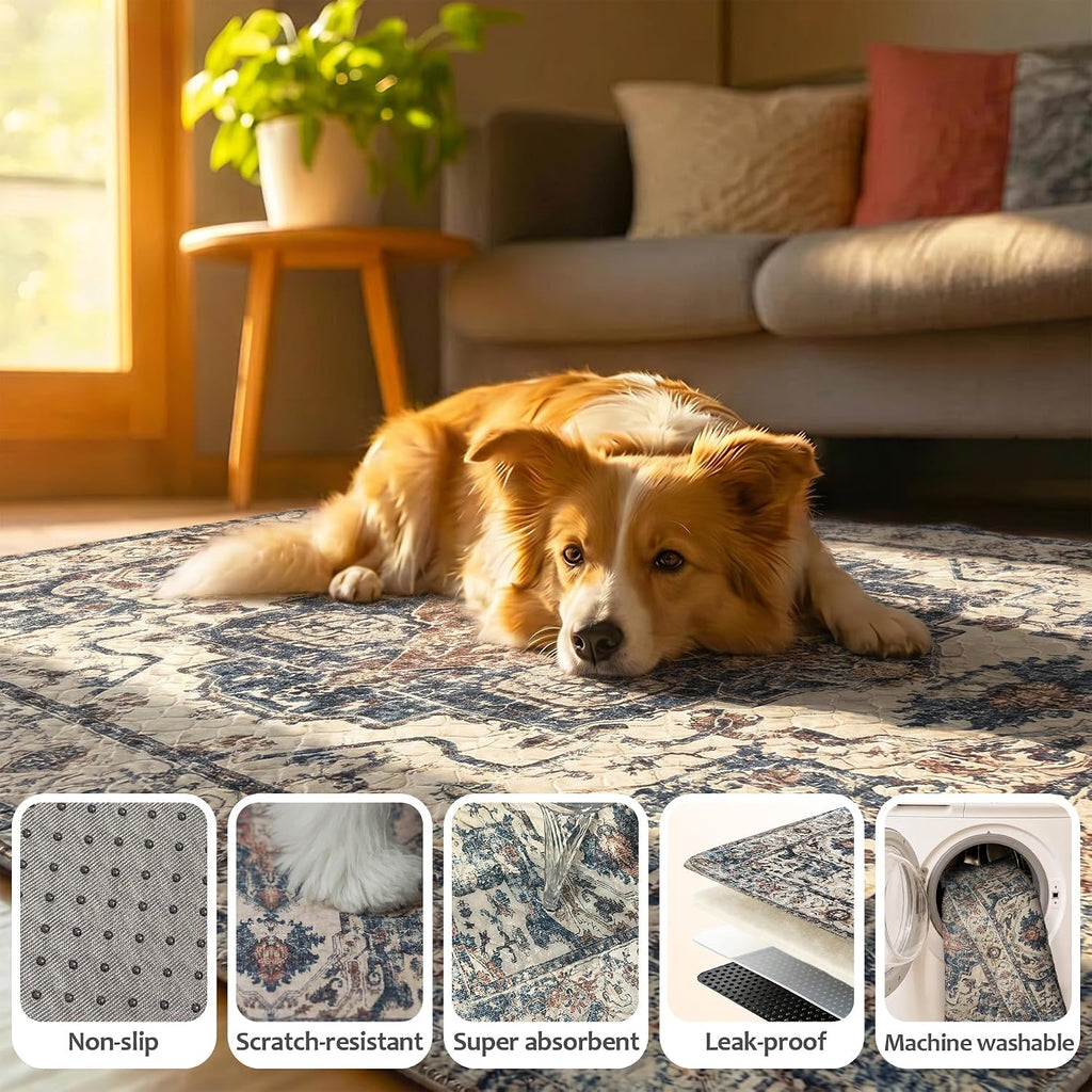 Washable Guinea Pig Pee Pads,Reusable Guinea Pig Cage Liner 2 Pack | Waterproof, Leak-Proof, Absorbent & Non-Slip, 24"x48" Bedding Potty Training Mat for Small Animal Rabbit Bunny Hamster Rat