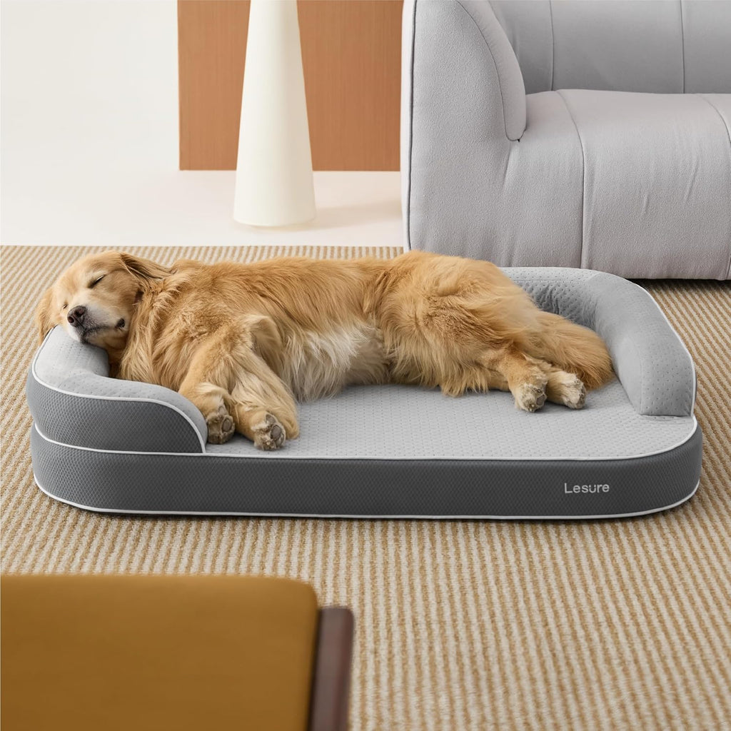 LE SURE RealOrtho™ XL Plus 3-Layer Orthopedic Extra Large Dog Bed,48" Grey