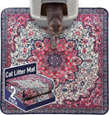 Hompet Cat Litter Mat 2 Pack, 36x36 Large Machine Washable Trapping Mats for Cats, Super Absorbent & Urine-Proof Cat Litter Box Mat for Floor, Waterproof & Non Slip Kitty Litter Rug