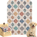 Washable Pee Pads for Dogs,Great Urine Absorbent Reusable Puppy Training Pads,Waterproof,Leak-Proof & Non-Slip Potty Pads for Whelping,Crate,Playpen,Bed.(Colorful Day,18"x24")